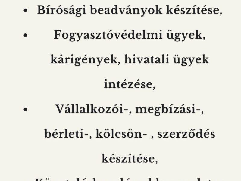 Kreatív tevékenység, virtuális asszisztencia, jogi jellegű szolgáltatás