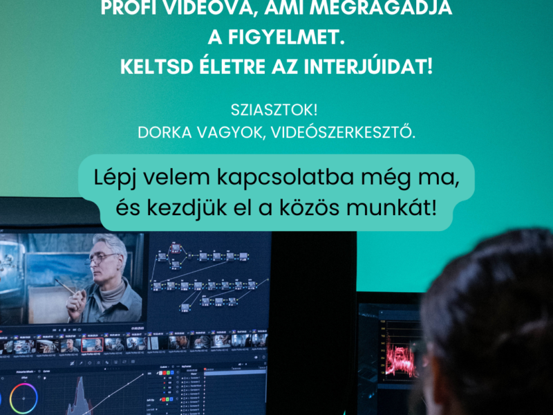 Interjú vágás/utómunkák - 2 kameraállással