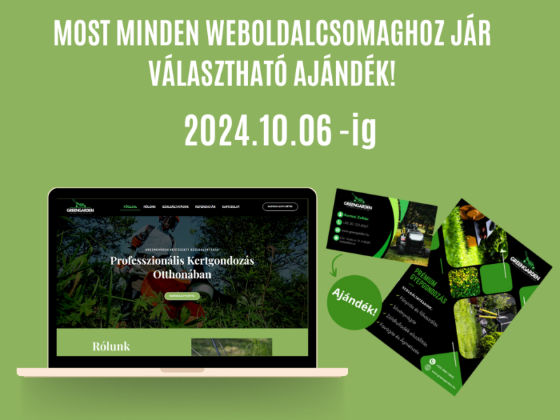 WordPress weboldalkészítés választható ajándékokkal!