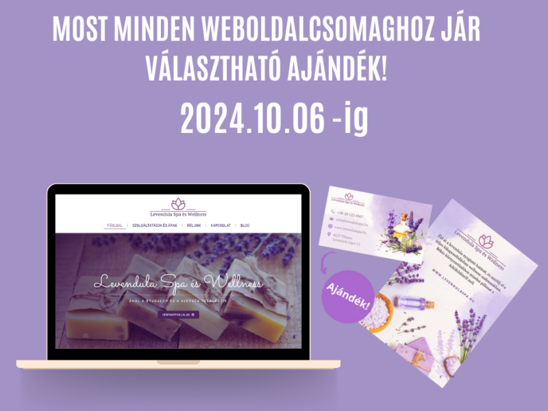 WordPress weboldalkészítés választható ajándékokkal!